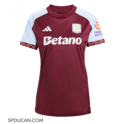 Zenski Nogometni Dres Aston Villa Jadon Sancho #19 Domaci 2025-26 Kratak Rukav Zenski Nogometni Dres Aston Villa Jadon Sancho #19 Domaci 2025-26 Kratak Rukav
